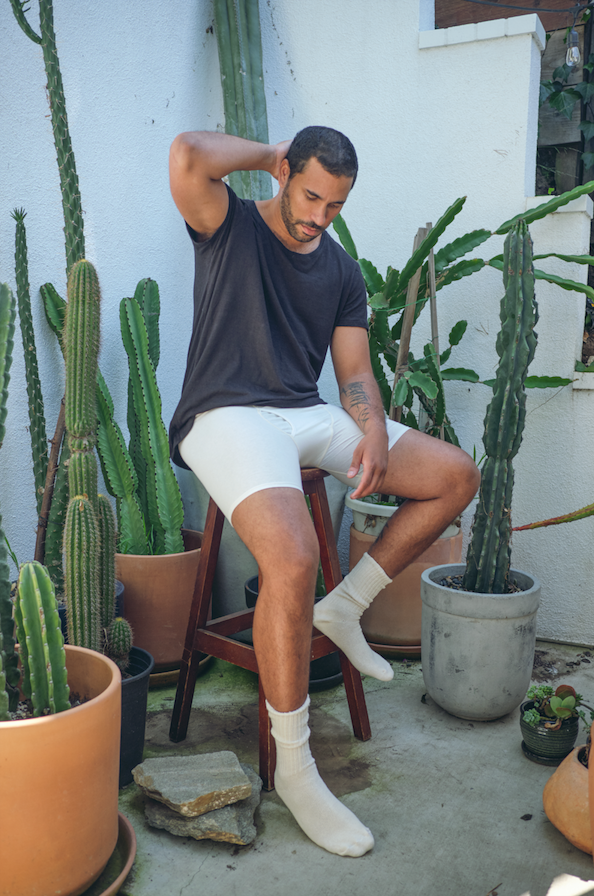 1-pair Hemp & Organic Cotton Boxer Brief Underwear Men (Natural)